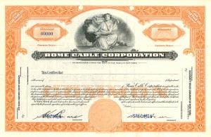 Rome Cable Corporation - Stock Certificate